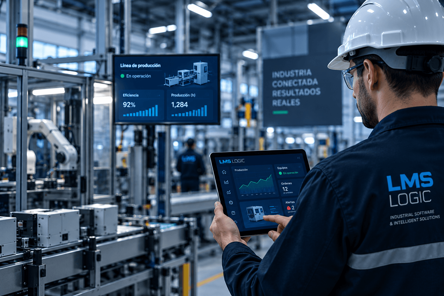 Operación industrial conectada mediante tecnología LMS Logic